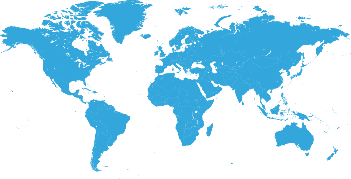 World map with pins to indicate office locations World map with pins to indicate office locations