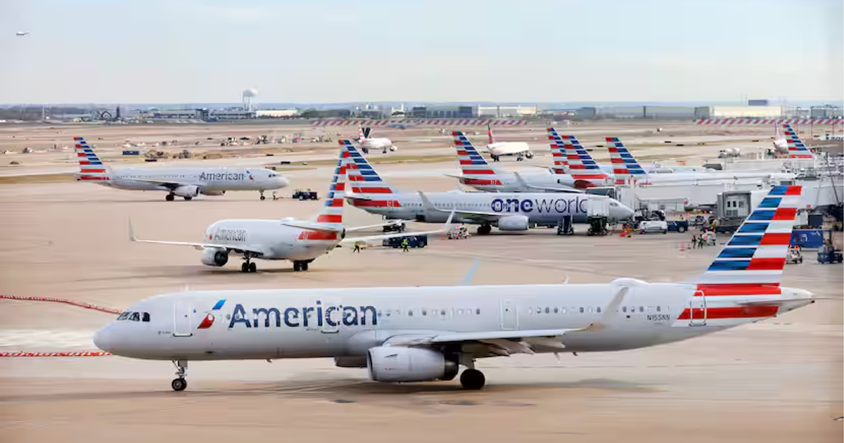 American Airlines Airplanes on the Ground